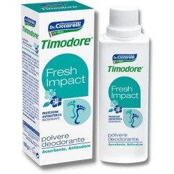 TIMODORE Fresh Impact Polvere Deodorante 100 gr Protezione antibatterica azione antisudore assorbente