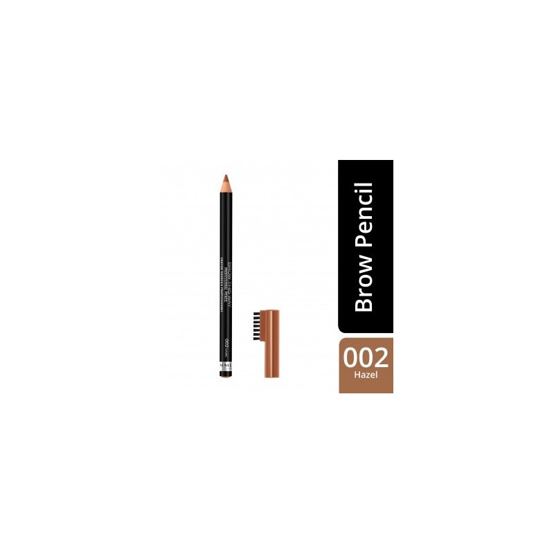 RIMMEL LONDON BROW THIS WAY PROFESSIONAL PENCIL MATITA SOPRACCIGLIA PERFETTE COLORE NOCCIOLA A LUNGA TENUTA 002 HAZEL