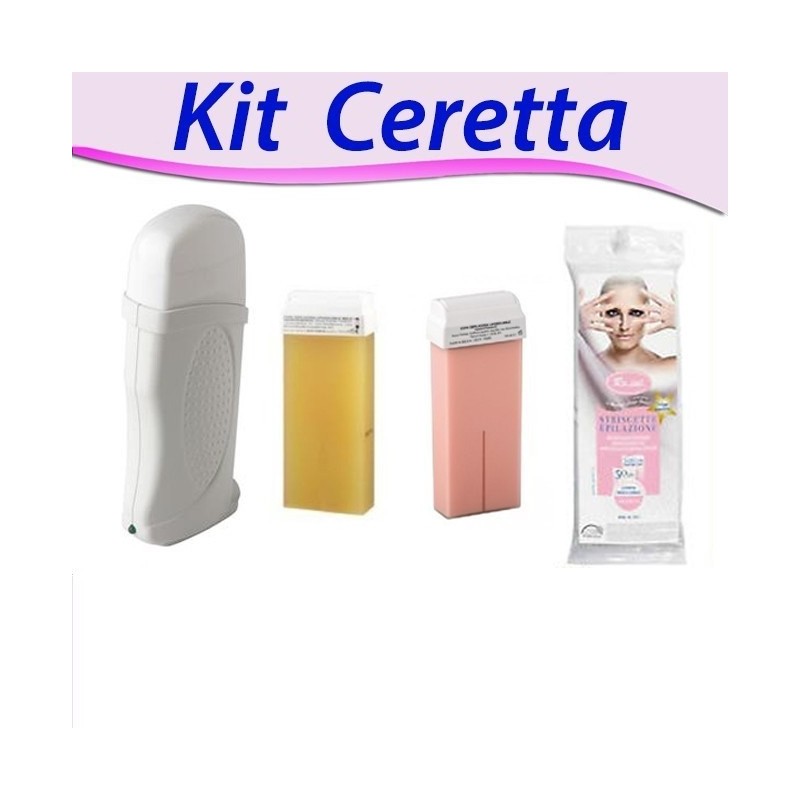 Scaldarullo + Cera Rullo Miele Roial + Cera Rullo Titanio Rosa + Strisce Ceretta(50PZ) Roial