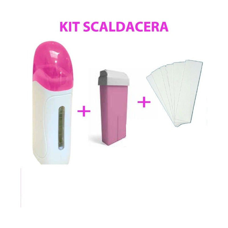 Scaldarullo + Cera Rullo Titanio Rosa + Strisce Ceretta(50PZ)Roial