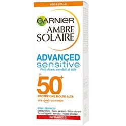 Garnier Ambre Solaire Advanced Sensitive Protezione Solare Viso Anti Lucidità e Anti Imperfezioni IP30 50 ml